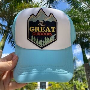 The Great Outdoors Blue and White Trucker Hat